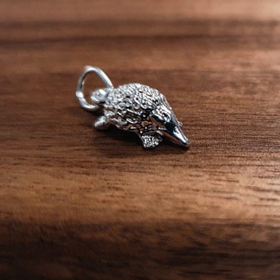 Silver Echidna charm